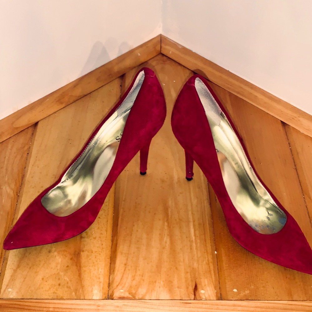 GUESS Red Suede Heel